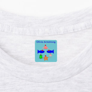 Christmas Sea Creatures Labels