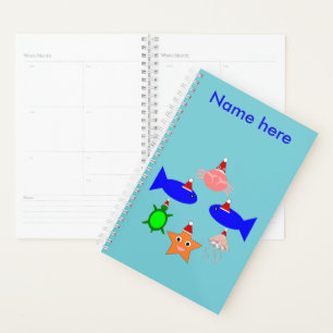 Christmas Sea Creatures Personalized Planner