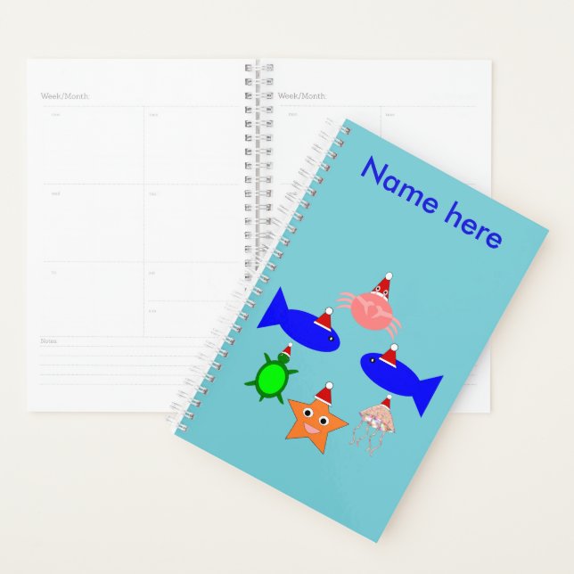 Christmas Sea Creatures Personalized Planner (Display)