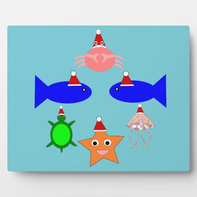 Christmas Sea Creatures Plaque (Front)