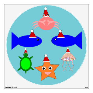 Christmas Sea Creatures Wall Decal