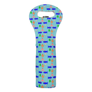 Christmas Sea Creatures Wine Bag