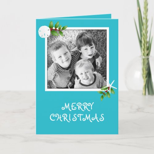 Christmas Sea Stars Folded Photo Greeting Cards