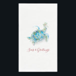 Christmas Sea Turtle Watercolor Seas & Greetings Paper Guest Towels<br><div class="desc">Celebrate Christmas with these cute tropical sea turtle paper guest towels designed using unique watercolor art by Victoria Grigaliunas. The design features the words "Seas and Greetings" set in trendy script typography. Personalize however you like. Shop www.zazzle.com/dotellabelle to see the entire collection and more beach Christmas designs.</div>