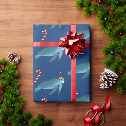 Christmas Sea Turtle Wrapping Paper