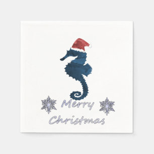 Christmas Seahorse Paper Napkins