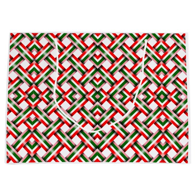 christmas seamless pattern background large gift bag (Front)