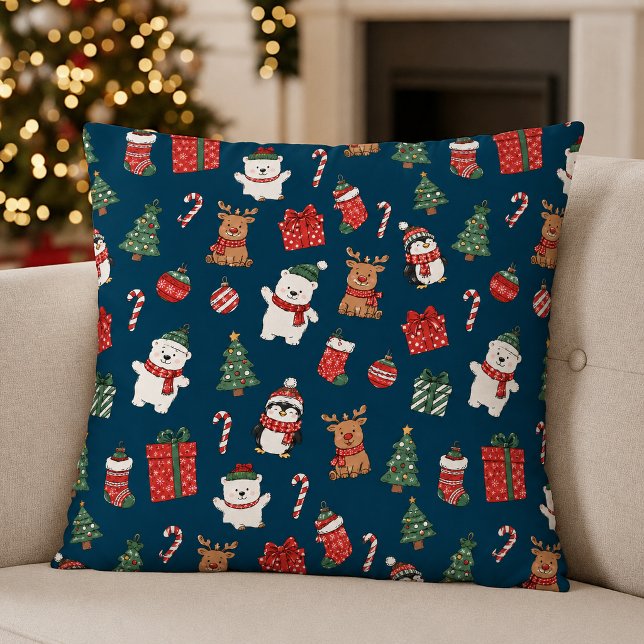 Christmas Seamless Pattern Pillow (Creator Uploaded)