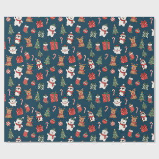 Christmas Seamless Pattern Wrapping Paper