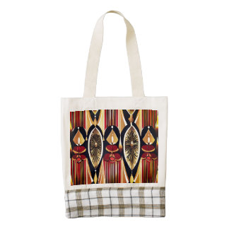 Christmas Seamless Repeating Pattern with Afrocent Zazzle HEART Tote Bag