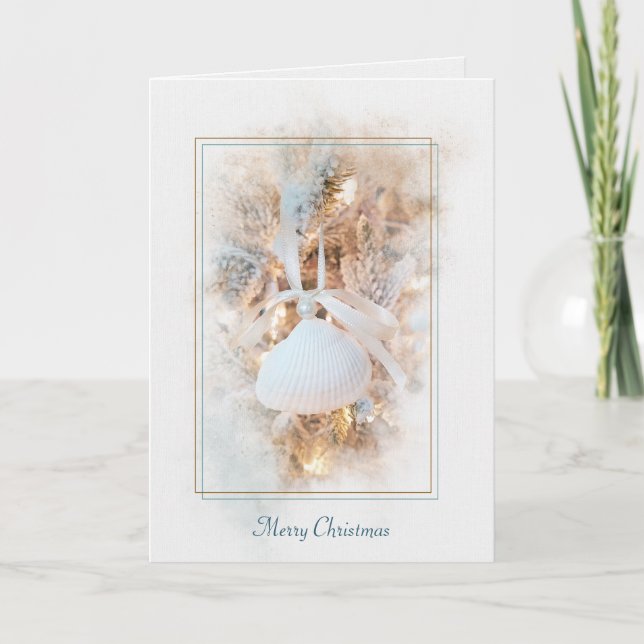 Christmas seashell ornament card (Front)