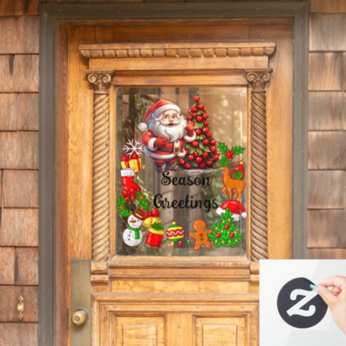 Christmas Season Greetings  Window Cling