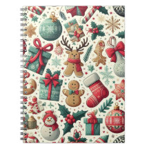 Christmas Season Pattern Notebook