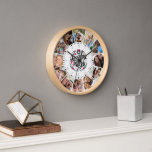 Christmas Season Snowman Multi Photo Collage Clock<br><div class="desc">Upload 12 photographs,  and you've got yourself a personalized photo collage gift that the family will love!</div>