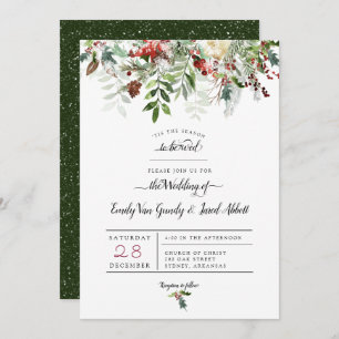 Christmas Season Wedding 2 Invitation