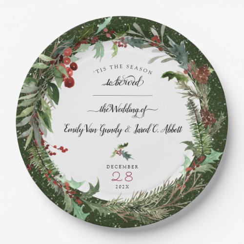 Christmas Season Wedding 2  Paper Plates