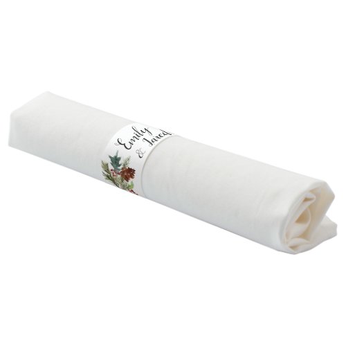 Christmas Season Wedding Napkin Bands