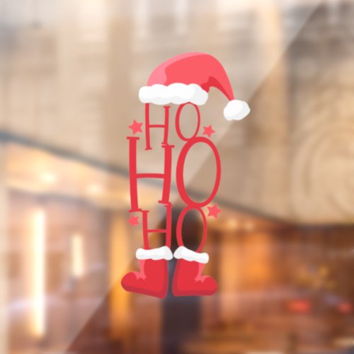 Christmas Season Word Art Ho Ho Ho Window Cling