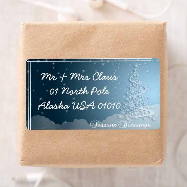 Christmas Seasons Blessing Matching Address Labels (Insitu)