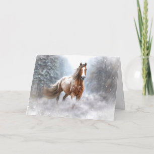 Christmas Seasons Greetings Appaloosa Horse Holiday Card