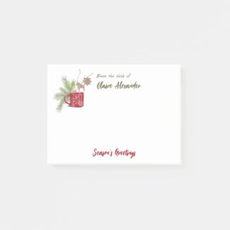 Christmas Season's Greetings Festive Watercolor