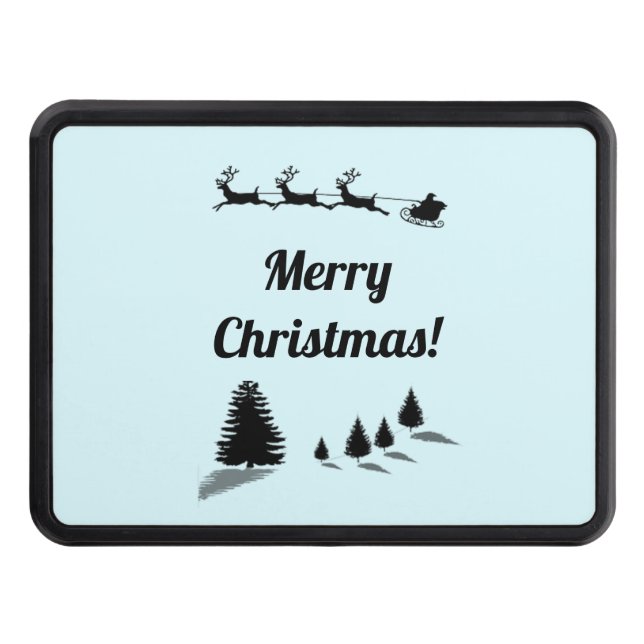 Christmas Season's Greetings Santa Sleigh Hitch Cover (Front)