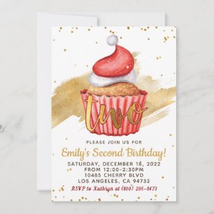 Christmas Second Birthday Invitation