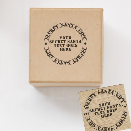 Christmas Secret Santa Gift Exchange Custom Rubber Stamp