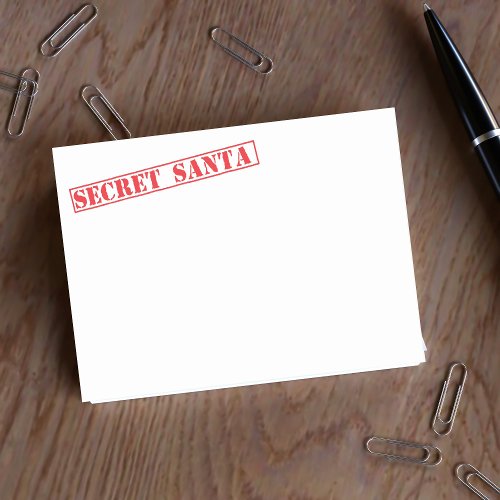 Christmas Secret Santa Holiday Gift Red and White Post_it Notes