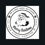 Christmas Self-inking Stamp<br><div class="desc">Monogram Return Address Christmas Santa Claus
Sign off in style with our state of the art self-inking rubber stamps. We utilize the highest quality inks and pad materials for clean and incredibly light stamps,  leaving a crisp,  clear impression each and every time.</div>