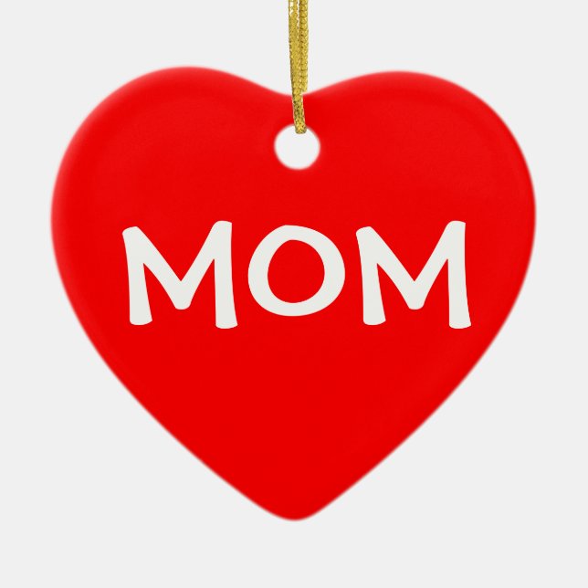 Christmas Selfish Mom Ceramic Ornament (Front)