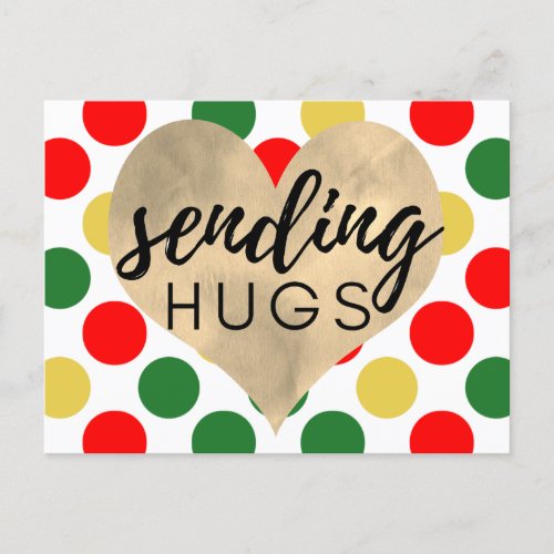 Christmas Sending Hugs Holiday Postcard