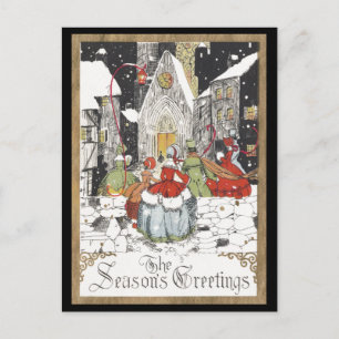 Christmas Services at Ye Olde Church Holiday Postcard