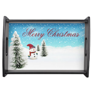 Christmas Serving Tray/Snowman Tray