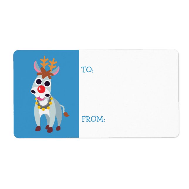 Christmas Shane the Donkey Label (Front)