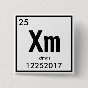 Christmas-shaped chemical element button