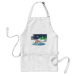 Christmas Shark Adult Apron