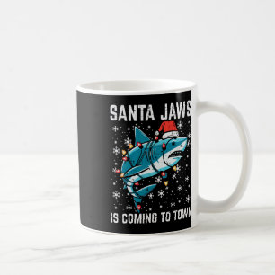 Christmas Shark Santa Jaws Xmas Men Boys Kids Yout Coffee Mug