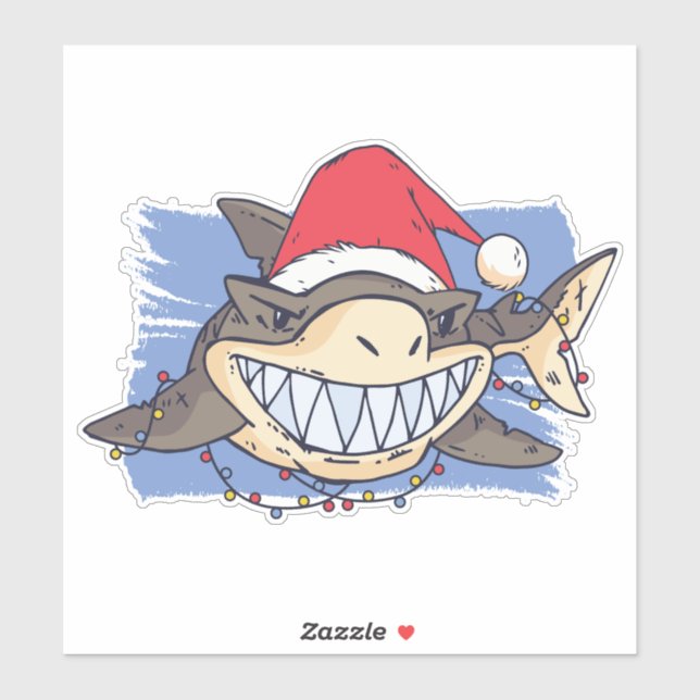 Christmas Shark Sticker (Sheet)