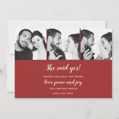 Christmas She Said Yes Engagement Announcement