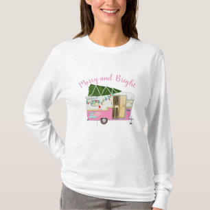 Christmas She Shed Camping Trailer T-Shirt