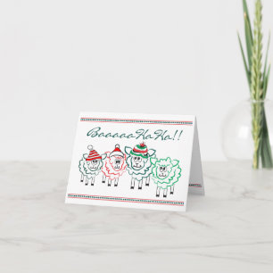 Christmas sheep baaa ha ha 2018 holiday card