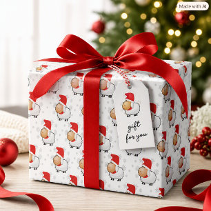 Christmas Sheep Craft or Gift Wrapping Paper
