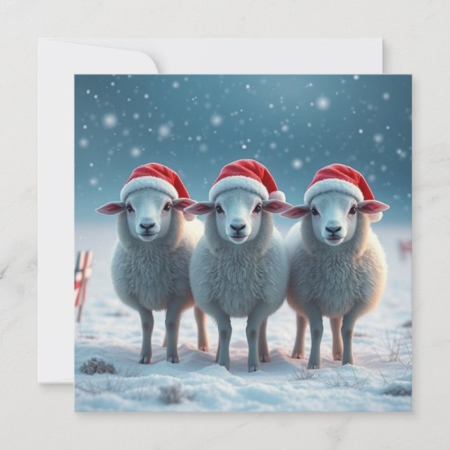 Christmas Sheep Holiday Card (Front)