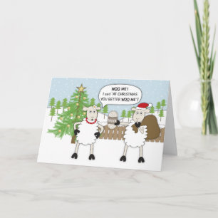 Christmas Sheep Humour Holiday Card