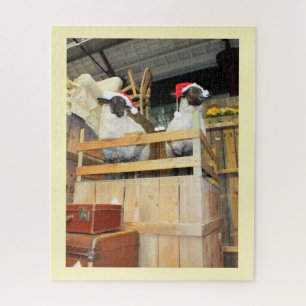 Christmas sheep jigsaw puzzle
