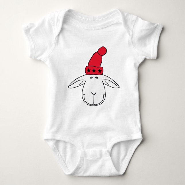 Christmas sheep Josef Baby Bodysuit (Front)