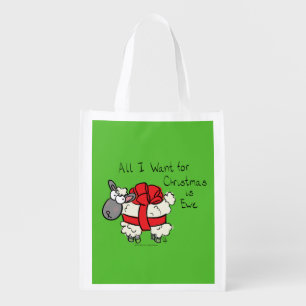 Christmas Sheep Kids Cartoon Grocery Bag