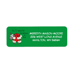 Christmas Sheep Kids Cartoon Label