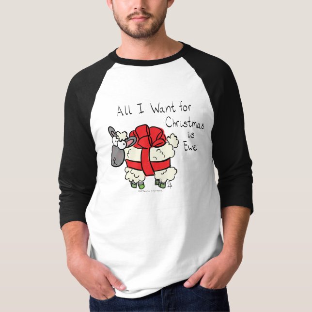 Christmas Sheep Kids Cartoon T-Shirt (Front)